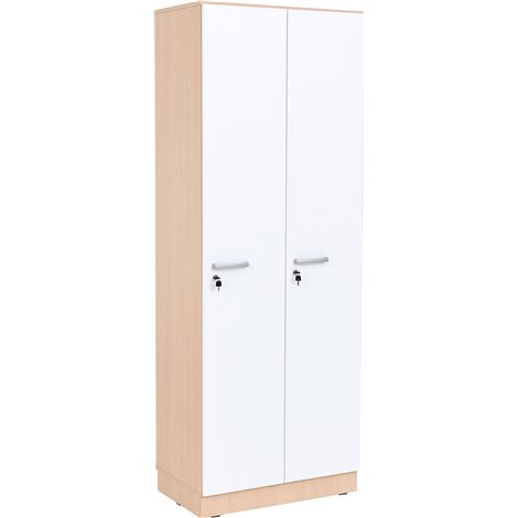 Dulap cancelarie Grande, inalt, 2 persoane, adancime 39,8 cm, culoare artar, usi albe - imagine 7